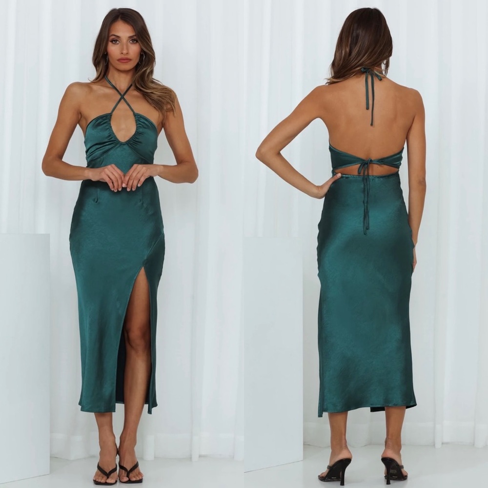 Teal Hello Molly Midi Dress